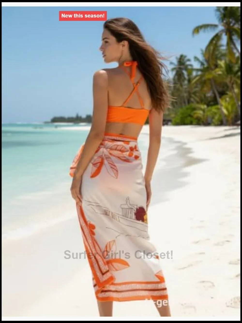 Women's One Piece Swimsuit Cover Up Set High Waisted Bikini